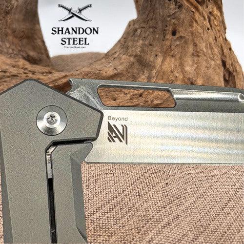 Kizer Beyond Frame Lock S35VN Pocket Knife Titanium (3.35" Satin) Ki3678A1 (148)