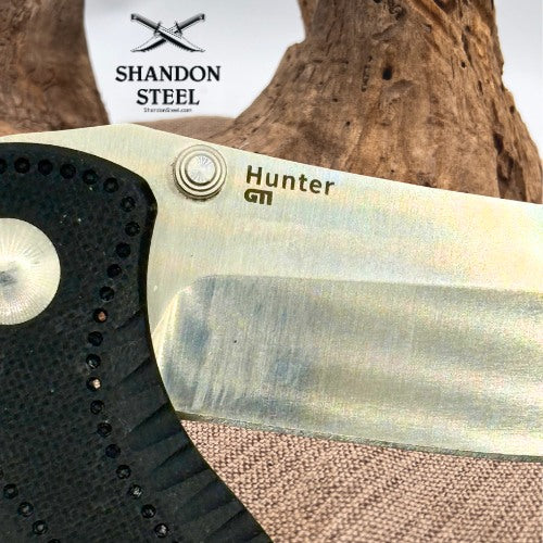 Kizer Hunter BLACK G10 154CM Plain Drop Point Liner Lock Manual Pocketknife -200