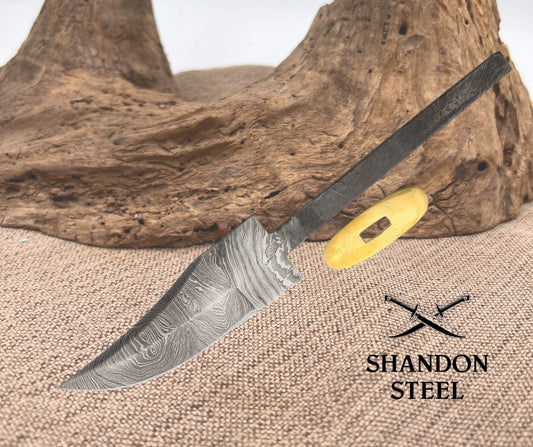 Knife Blade Damascus Short BL036