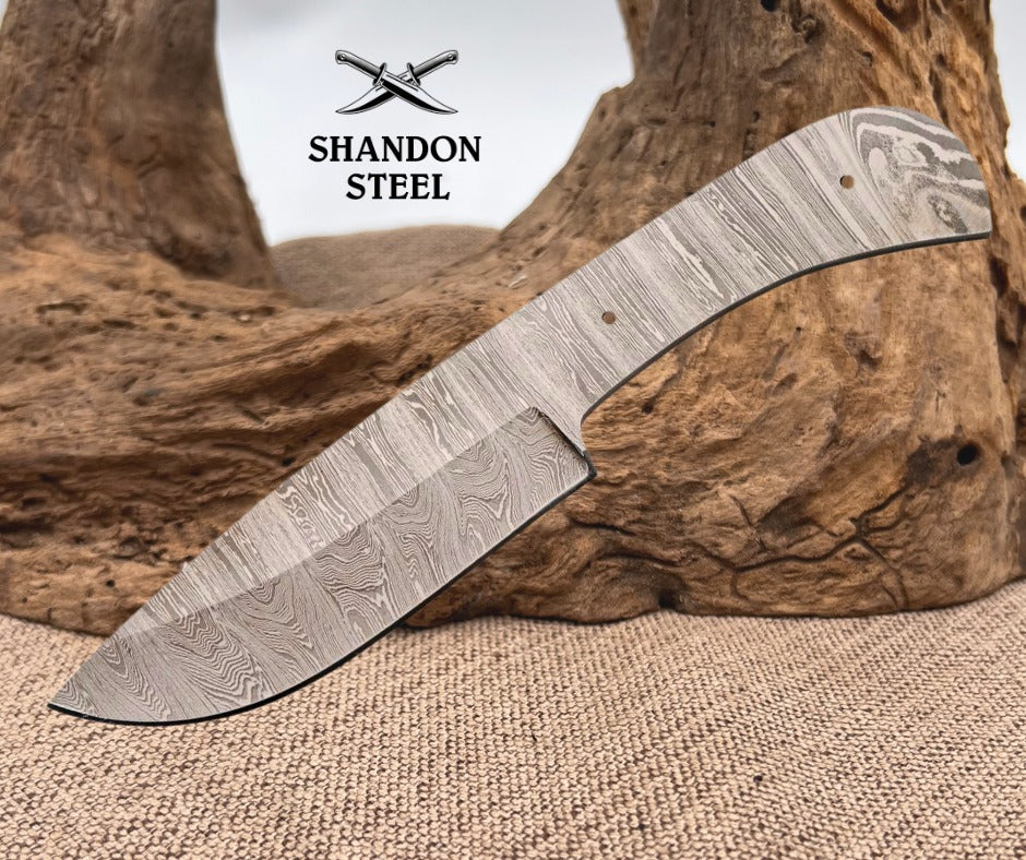 Knifemaking  Wide Drop Point Damascus Blank BLDM27528