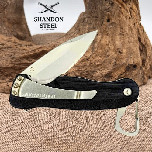 Leatherman Crater C33L Plain Edge Folding Pocket Knife Carabiner Bottle Opn(167)
