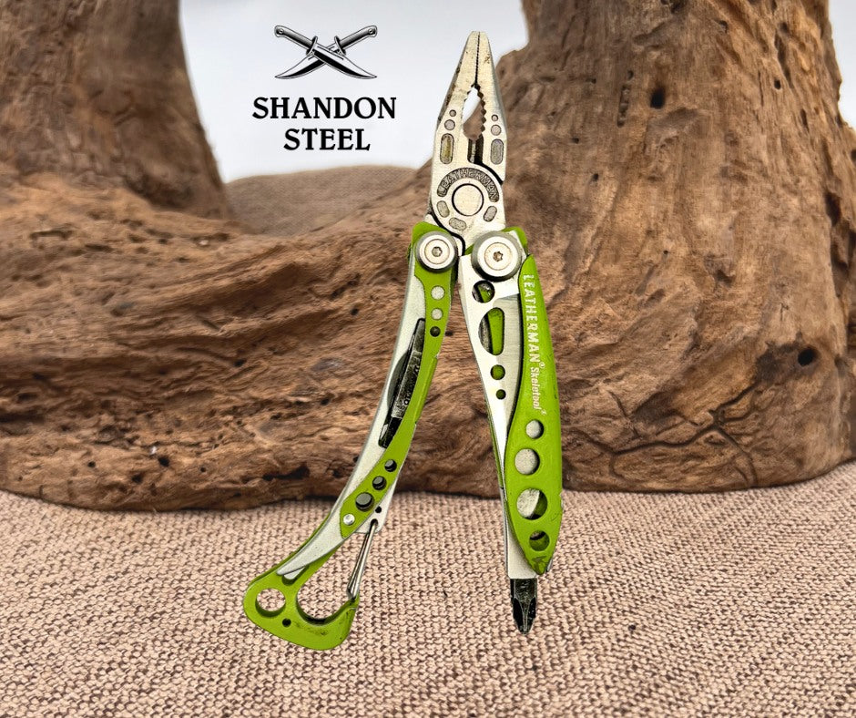 Leatherman Skeletool Multitool Green Pliers Knife Bottle Opener Screwdriver (11)