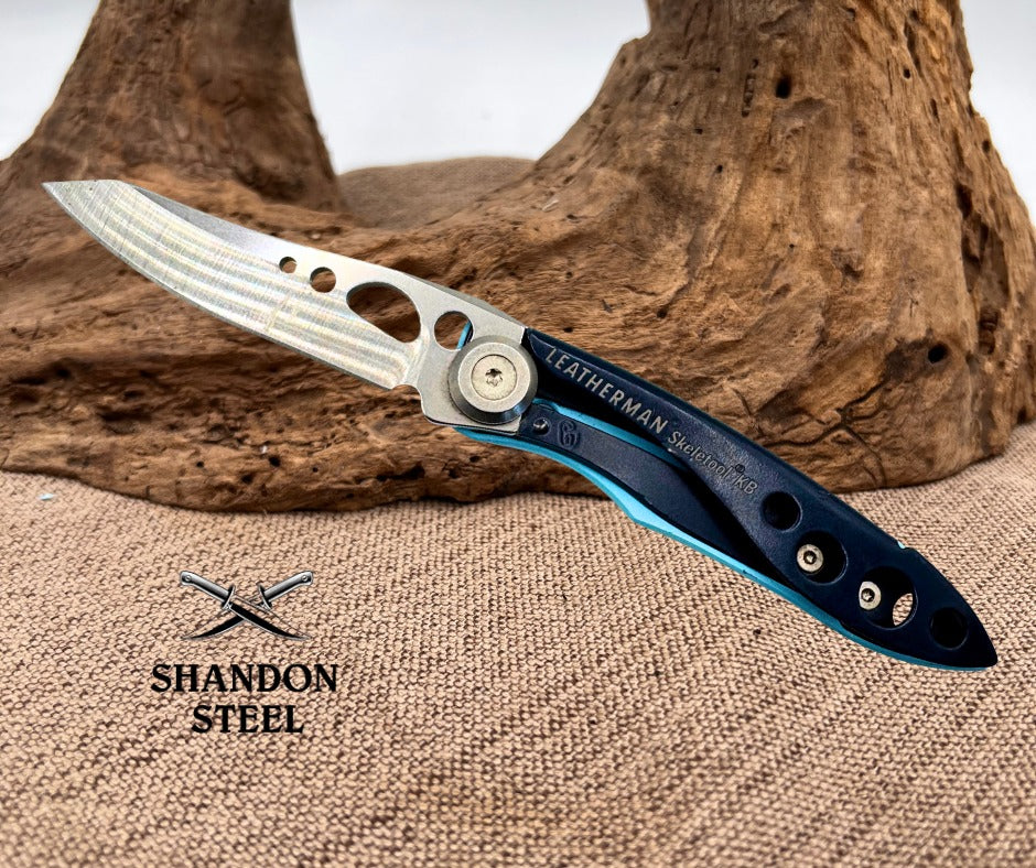 Leatherman Skeletool KB Folding Pocket Knife w/ Bottle Opener, Blue (59)