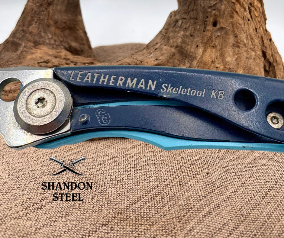 Leatherman Skeletool KB Folding Pocket Knife w/ Bottle Opener, Blue (59)
