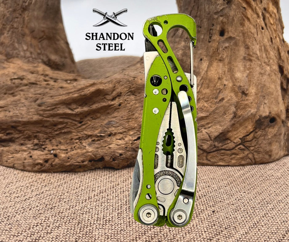 Leatherman Skeletool Multitool Green Pliers Knife Bottle Opener Screwdriver (11)