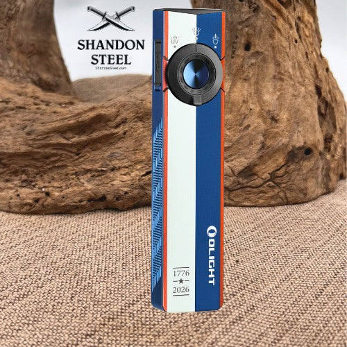 Oclip ArkPro Series – Flat Unibody EDC Flashlight with Multi-Light Sources Liberty Lines | Limited Edition