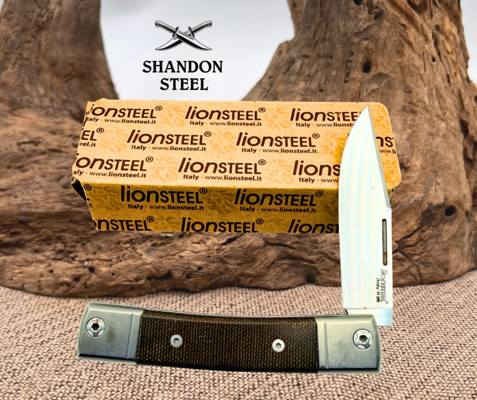 LionSTEEL BestMan Folding Knife Bohler M390 Steel Blade Micarta - BM1 CVG (124)