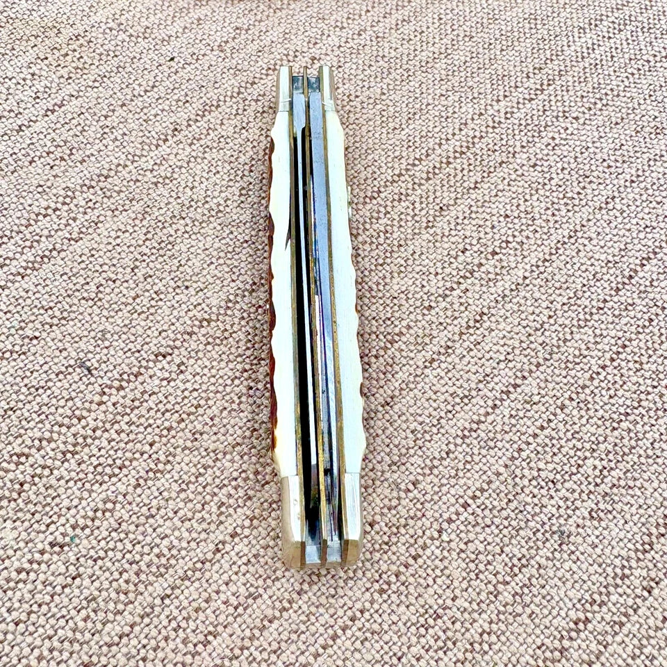 Ludwig Groten Knife Two Blade Trapper Pocket Knife Solingen Germany Saw (169)
