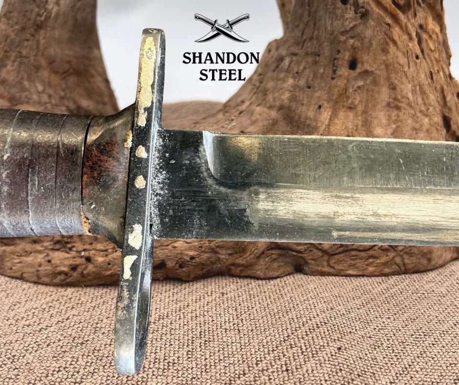 US M8AI VP CO Kiffs Japan Vintage Bayonet with Scabbard Stacked Leather Handle