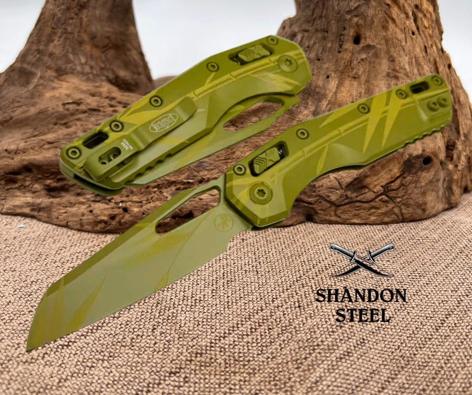 Microtech Knives MSI RAM LOK Aluminum Bamboo Cerakote M390MK 210-1CAM