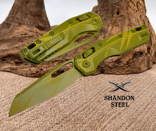 Microtech Knives MSI RAM LOK Aluminum Bamboo Cerakote M390MK 210-1CAM