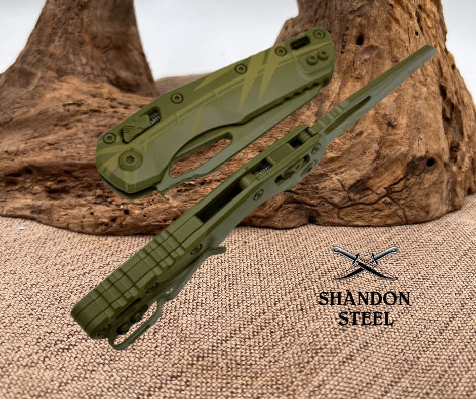 Microtech Knives MSI RAM LOK Aluminum Bamboo Cerakote M390MK 210-1CAM