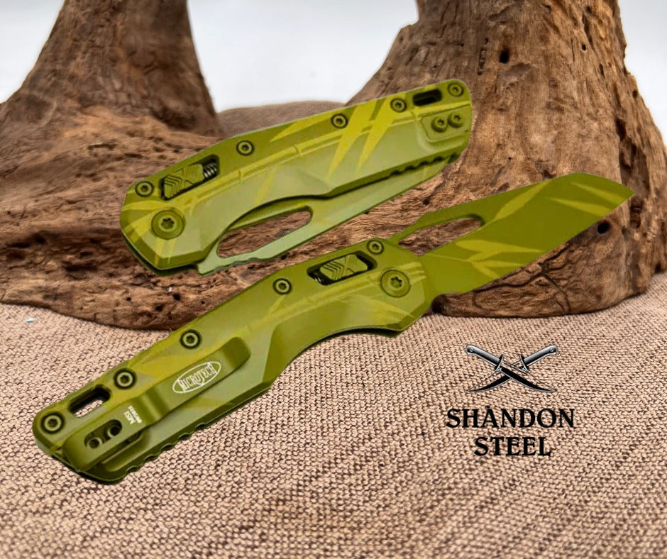 Microtech Knives MSI RAM LOK Aluminum Bamboo Cerakote M390MK 210-1CAM