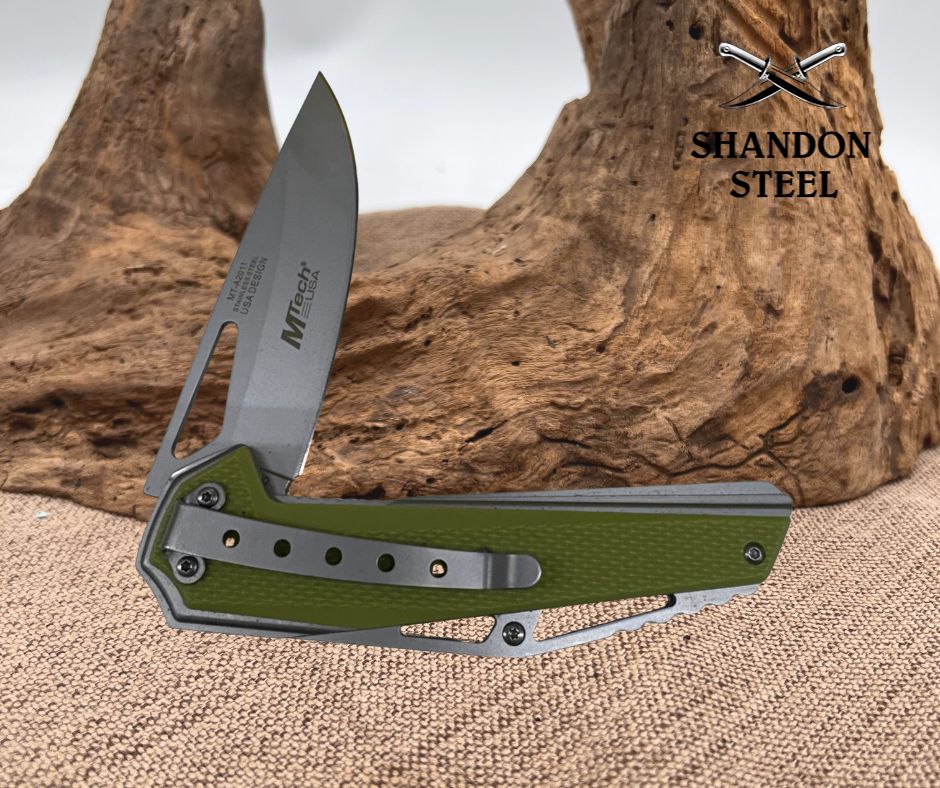 Mtech Linerlock A/O Green 3Cr13 Stainless Blade Folding Knife MT-A2011GN (151)