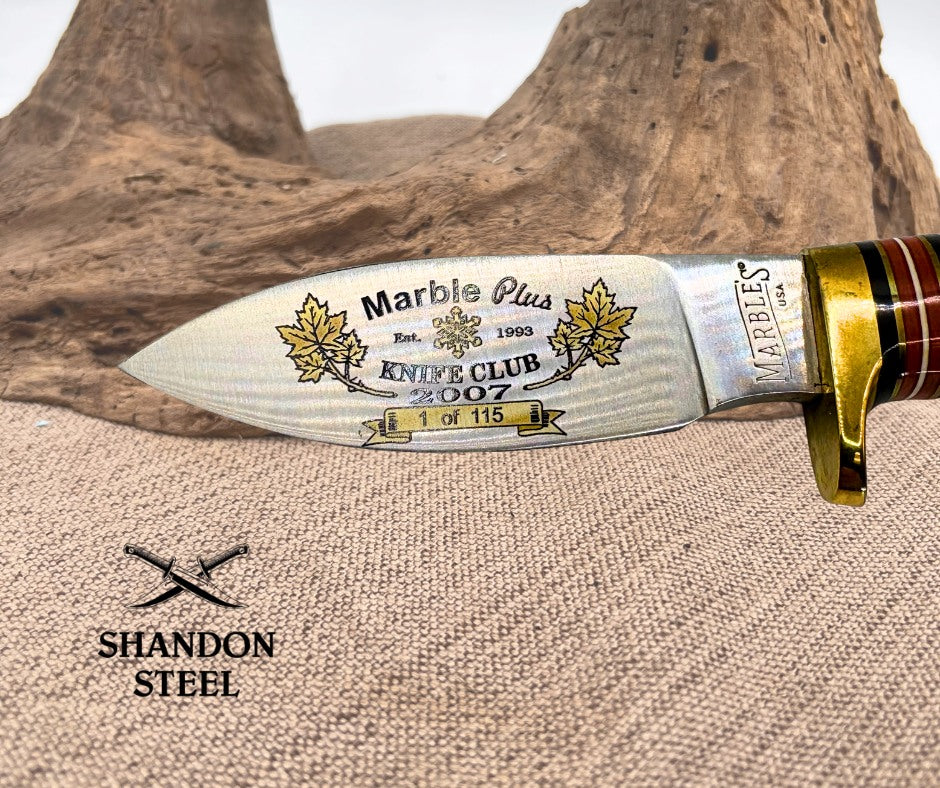 MARBLE'S Marble Plus KNIFE CLUB 2007 Sport Stag 1 of 115 w Box Fixed Blade USA