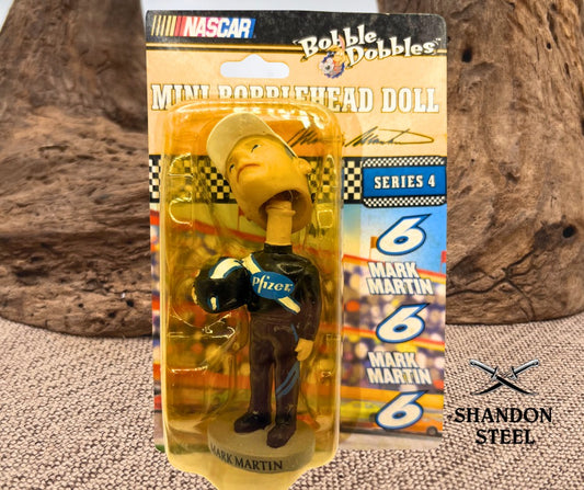Vintage Mark Martin #6 - Nascar Series 3 Bobble Dobbles Mini Bobblehead NIB