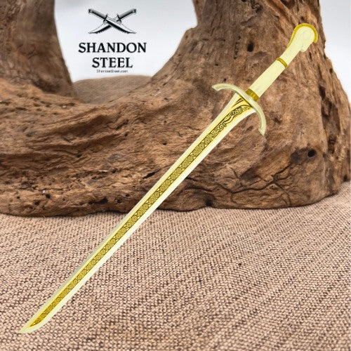 Medieval Warrior European Style Viking Sword With Leather Scabbard- MW-2004