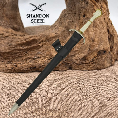 Medieval Warrior European Style Viking Sword With Leather Scabbard- MW-2004