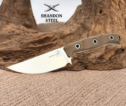 Microtech Akris w/ Dark Earth G-10 Handles & Stonewash M390MK 95-10DE-6