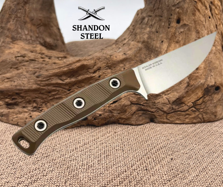 Microtech Akris w/ Dark Earth G-10 Handles & Stonewash M390MK 95-10DE-6