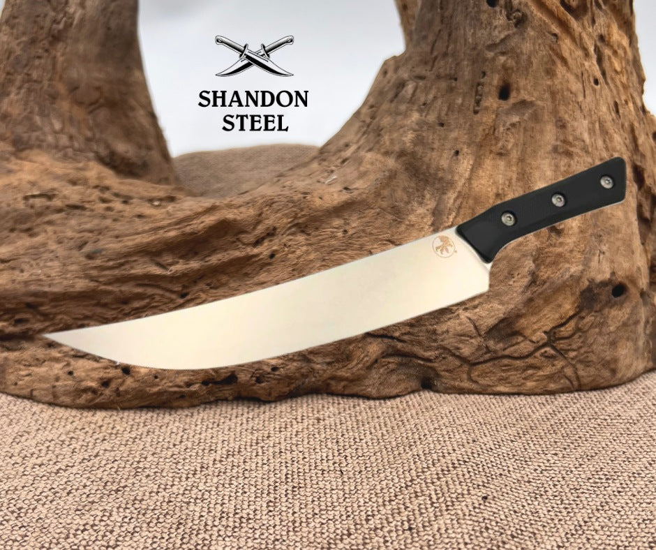 Microtech Butcher Knife Black G-10 Handle w/ Stonewash M390MK 3800-10BK