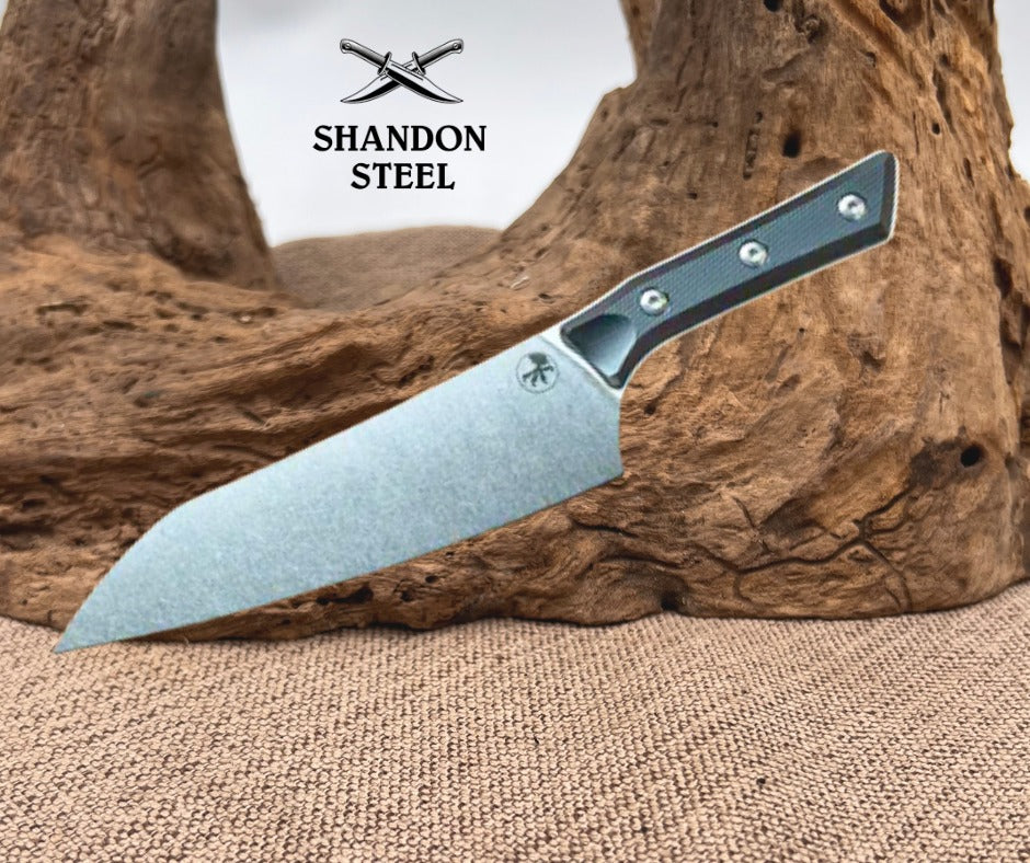 Microtech Chef's Knife Black G-10 Handle w/ Stonewash M390MK 3000-10BK