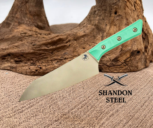 Microtech Chef's Knife Caribbean G-10 Handle w/ Stonewash M390MK 3000-10CA