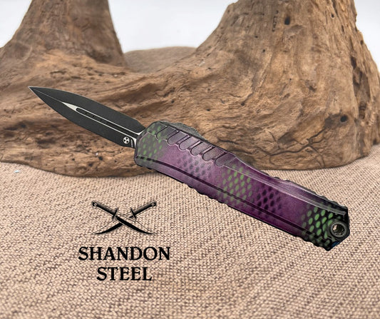 Microtech Cypher® II D/E Signature Series Purple X-51 Standard 1242-1PUX51S