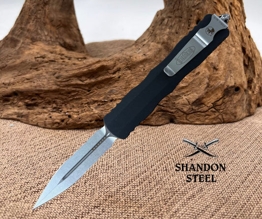 Microtech: Dirac Delta D/E Stonewash Partial Serrated (227-11)