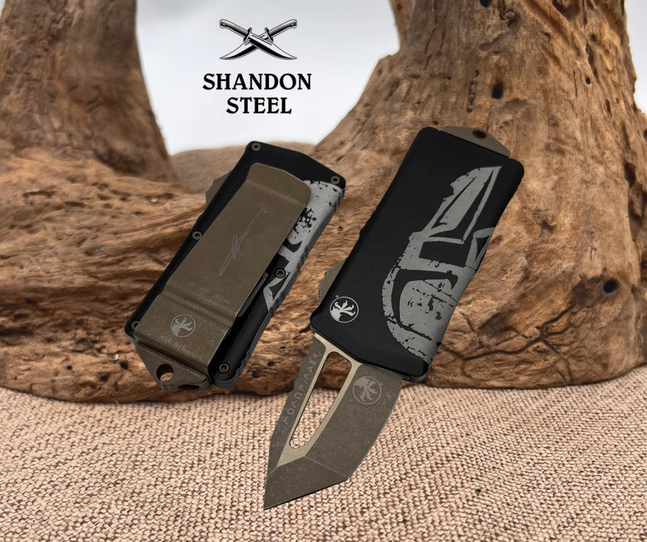Microtech Exocet T/E Tanto Bronze Molon Labe Signature Series 158-13MLS