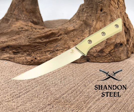 Microtech Boning Knife Ivory G-10 Handle w/ Stonewash M390MK 3100-10IV
