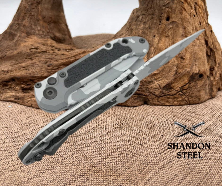 Microtech Knives LUDT Gen III Artic Camo Drop Point 1135-1ACS-D22Z13