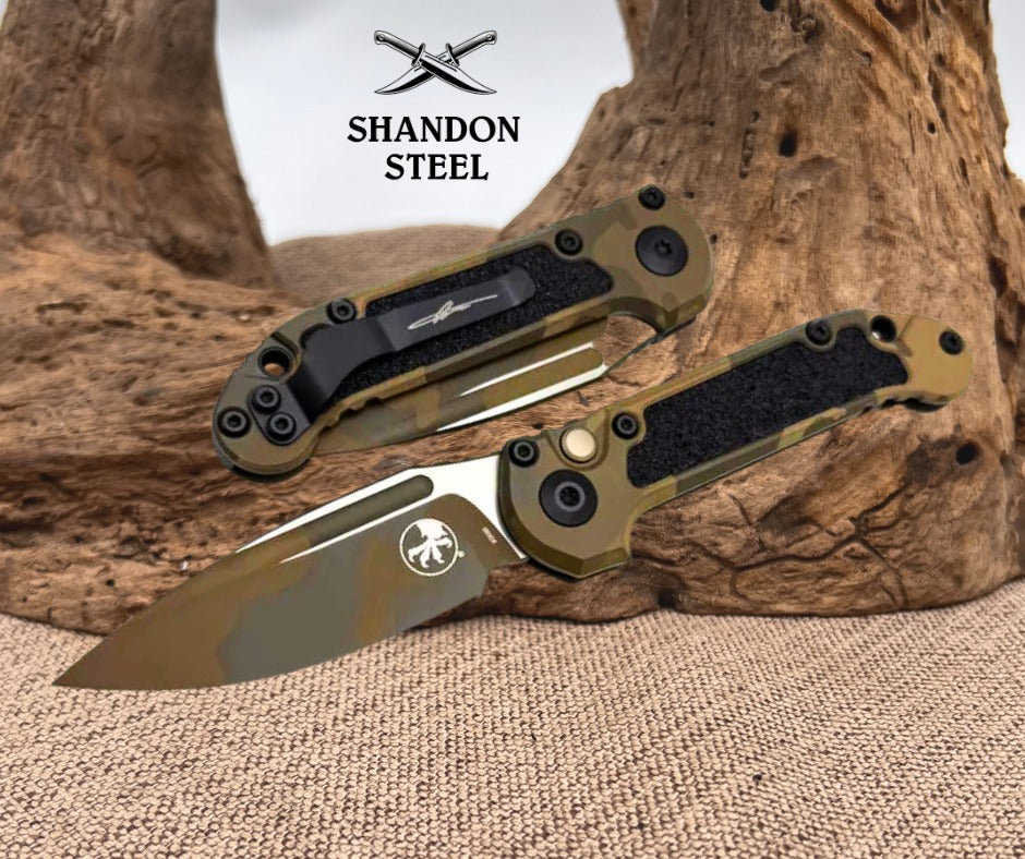 Microtech Knives LUDT Gen III Badlands Camo Drop Point 1135-1BNCS-Z4