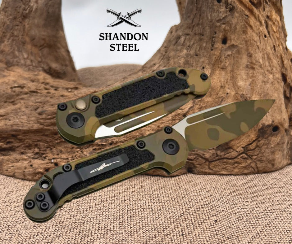 Microtech Knives LUDT Gen III Badlands Camo Drop Point 1135-1BNCS-Z4