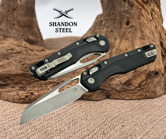 Microtech Knives MSI RAM LOK Black Polymer & M390MK Apocalyptic Standard 210T-10APPMBK