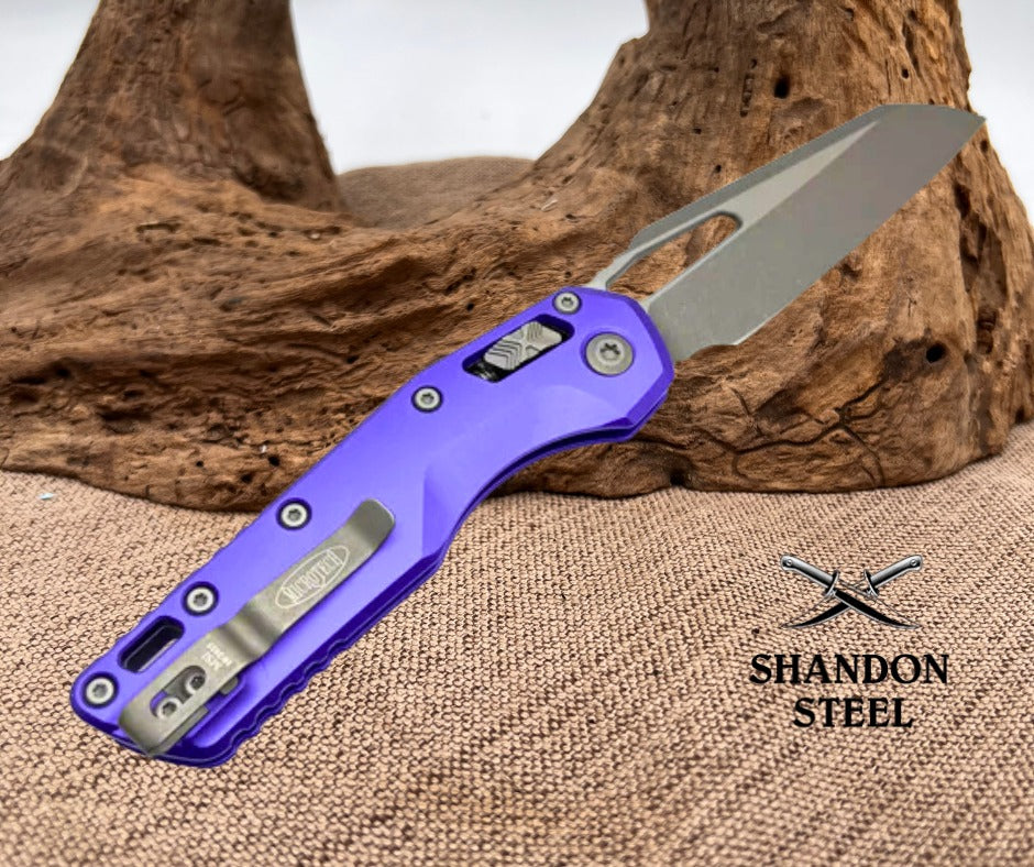 Microtech Knives MSI RAM LOK Purple Aluminum & Apocalyptic M390MK 210-10APPU