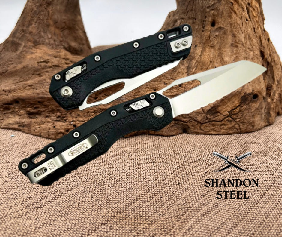 Microtech Knives MSI RAM LOK Black Polymer & Full Serrated M390MK 210T-12PMBK