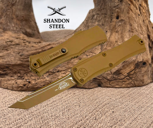 Microtech Knives Mini Hera T/E M390MK Cerakote Dark Earth 1704M-1CDE