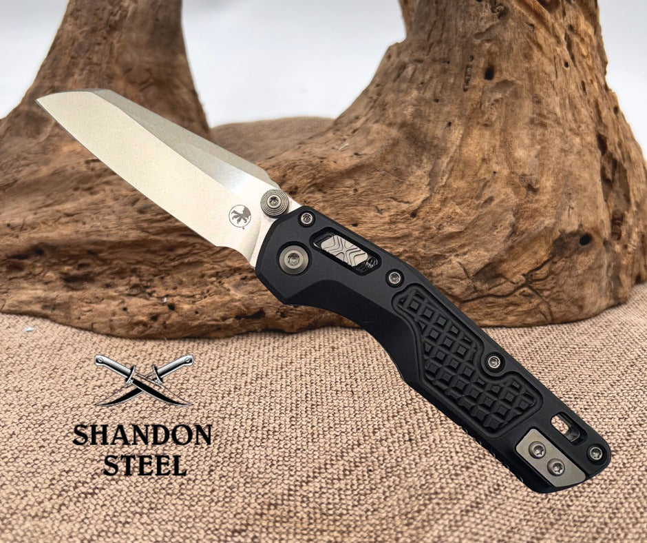 Microtech MSI MINI S/E STONEWASH STANDARD FRAG ALUMINIUM 210M-10FR