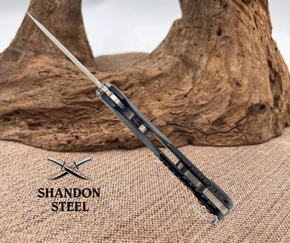 Microtech MSI MINI S/E STONEWASH STANDARD FRAG ALUMINIUM 210M-10FR