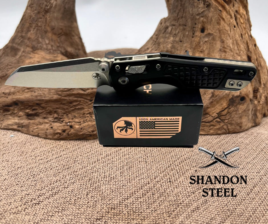Microtech MSI MINI S/E STONEWASH STANDARD FRAG ALUMINIUM 210M-10FR