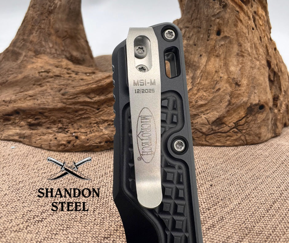 Microtech MSI MINI S/E STONEWASH STANDARD FRAG ALUMINIUM 210M-10FR