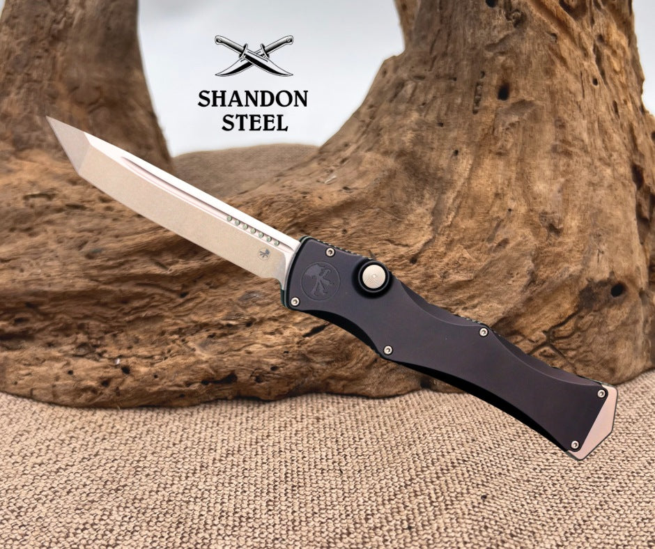 Microtech Marfione Select Halo IV T/E Black Handle Stonewash Blade 1151-10MS1