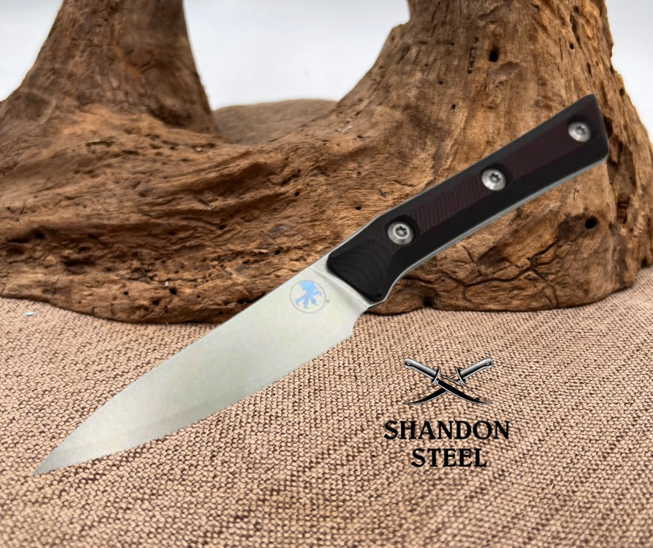 Microtech Paring Knife Black Cherry G-10 Handle w/ Stonewash M390MK 3500-10BC