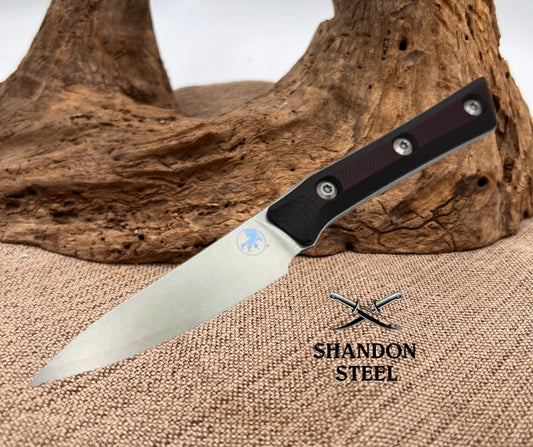 Microtech Paring Knife Black Cherry G-10 Handle w/ Stonewash M390MK 3500-10BC