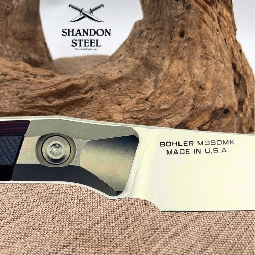 Microtech Paring Knife Black Cherry G-10 Handle w/ Stonewash M390MK 3500B-10BC