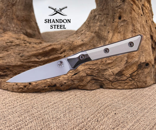 Microtech Paring Knife Ivory G-10 Handle w/ Stonewash M390MK 3500B-10IV