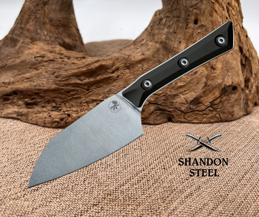 Microtech Santoku 4.2" Black G-10 Handle w/ Stonewash M390MK 3300-10BK