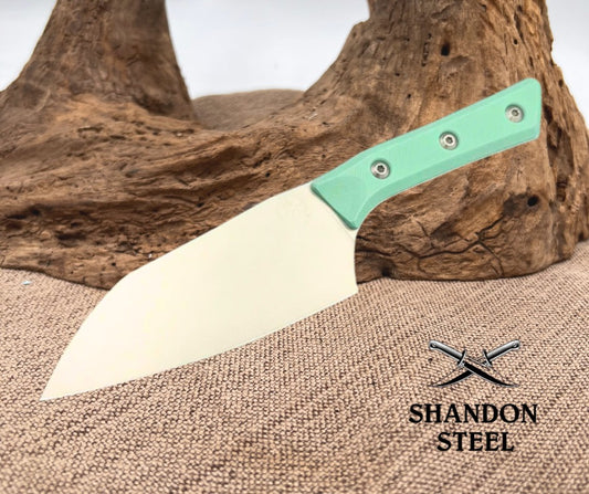 Microtech Santoku 6" Caribbean Blue G-10 Handle w/ Stonewash M390MK 3200-10CA