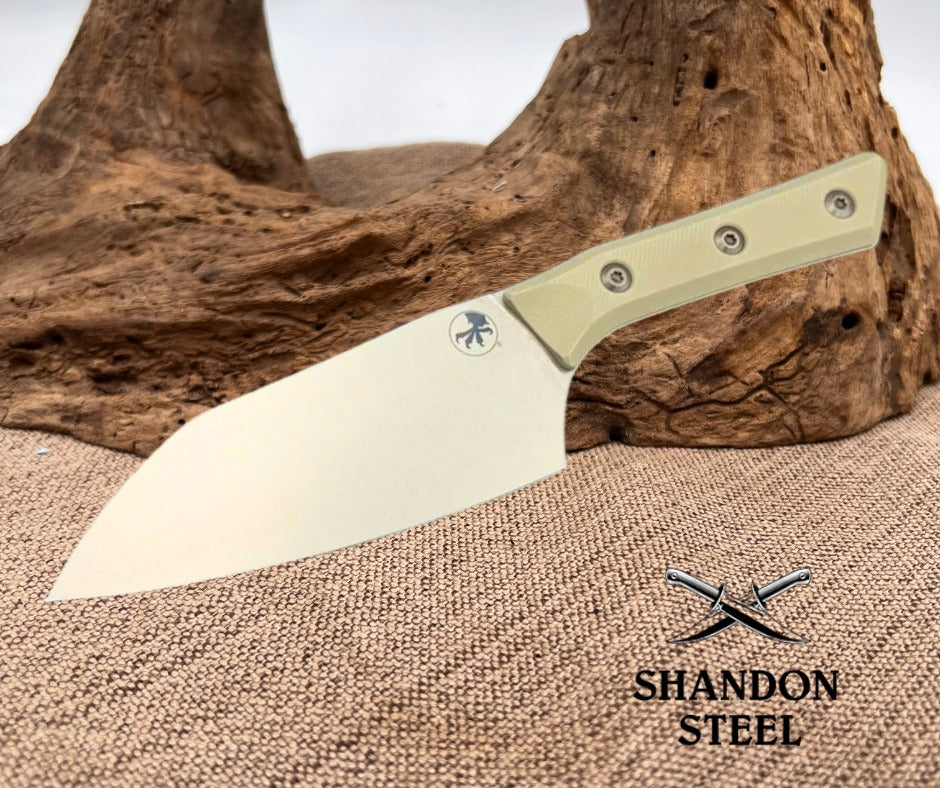 Microtech Santoku 6" Ivory G-10 Handle w/ Stonewash M390MK 3200-10IV